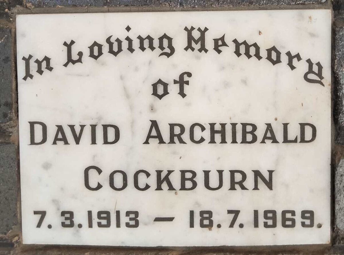 COCKBURN David Archibald 1913-1969