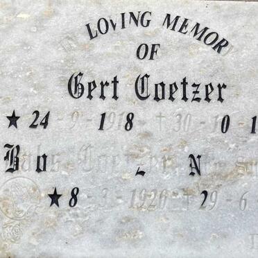 COETZER Gert 1918-1990 & Babs SWART 1920-1992