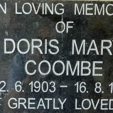COOMBE Doris Mary 1903-1997