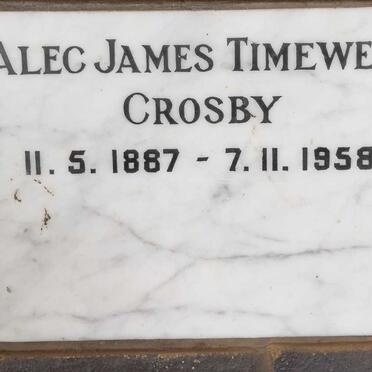 CROSBY Alec James Timewell 1887-1958