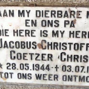 COETZER Jacobus Christoffel 1944-1992