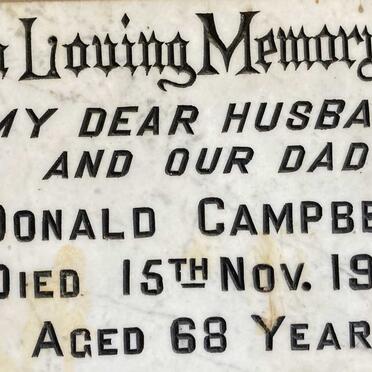 CAMPBELL Donald -1975