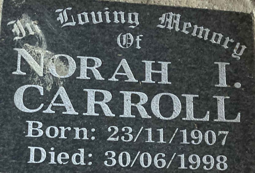 CARROLL Norah I. 1907-1998