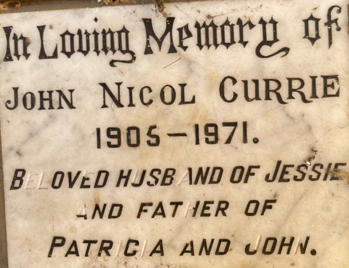 CURRIE John Nicol 1905-1971