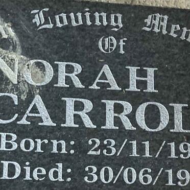 CARROLL Norah I. 1907-1998