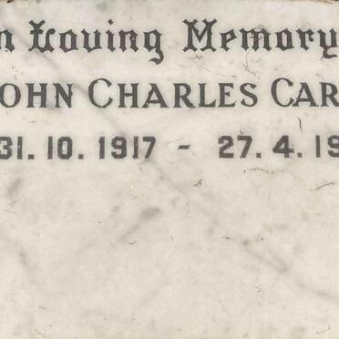 CARTER John Charles 1917-1957