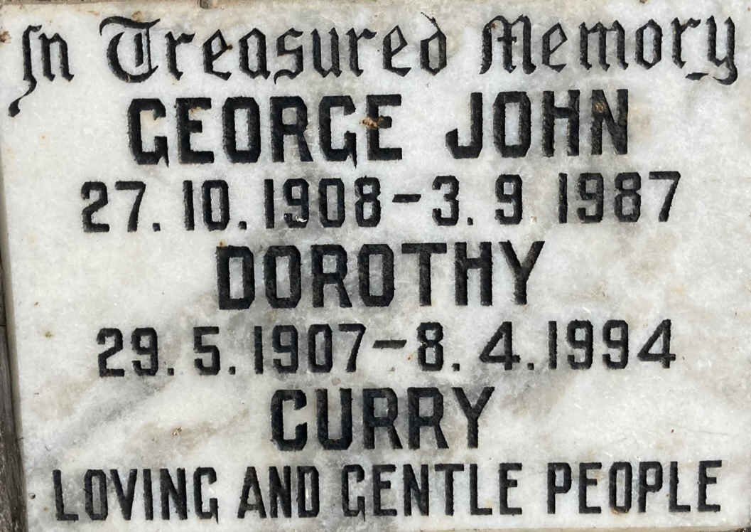 CURRY George John 1908-1987 & Dorothy 1907-1994