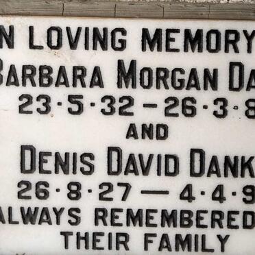 DANKS Denis David 1927-1992 & Barbara Morgan 1932-1988