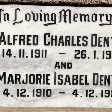 DENYER Alfred Charles 1911-1987 & Marjorie Isabel 1910-1987