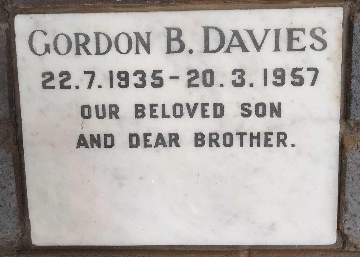 DAVIES Gordon B. 1935-1957