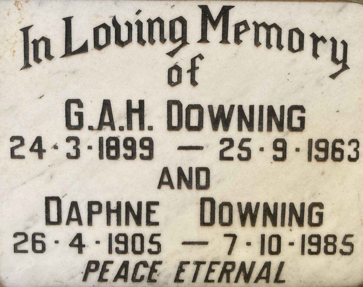 DOWNING G.A.H. 1899-1963 & Daphne 1905-1985