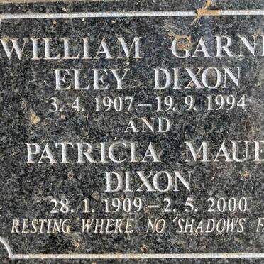 DIXON William Garnet Eley 1907-1994 & Patricia Maud 1909-2000