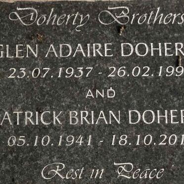 DOHERTY Glen Adaire 1937-1994 :: DOHERTY Patrick Brian 1941-2014