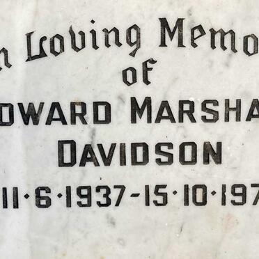 DAVIDSON Edward Marshall 1937-1974