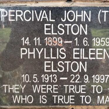 ELSTON Percival John 1899-1959 & Phyllis Eileen 1913-1997