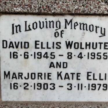 ELLIS Marjorie Kate 1903-1979 :: WOLHUTER David Ellis 1945-1955