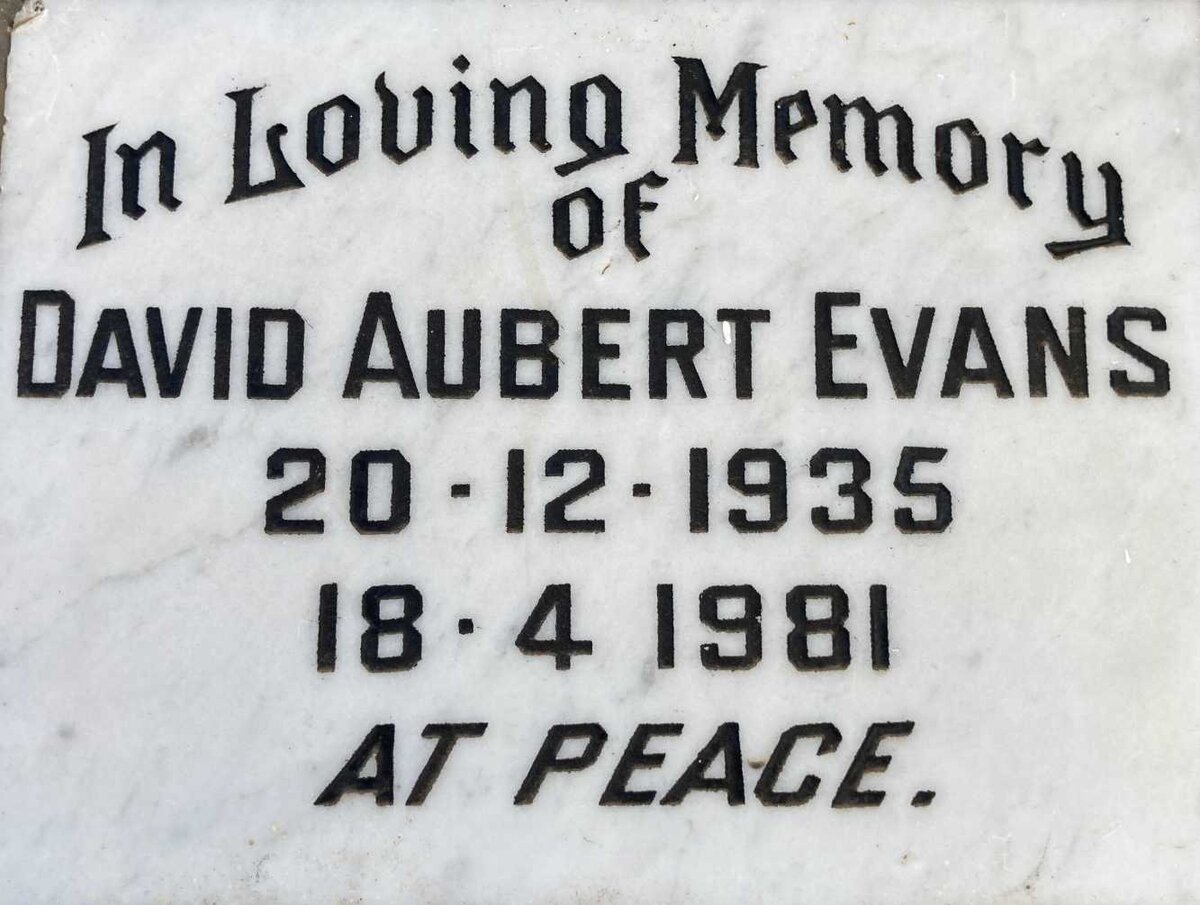 EVANS David Aubert 1935-1981