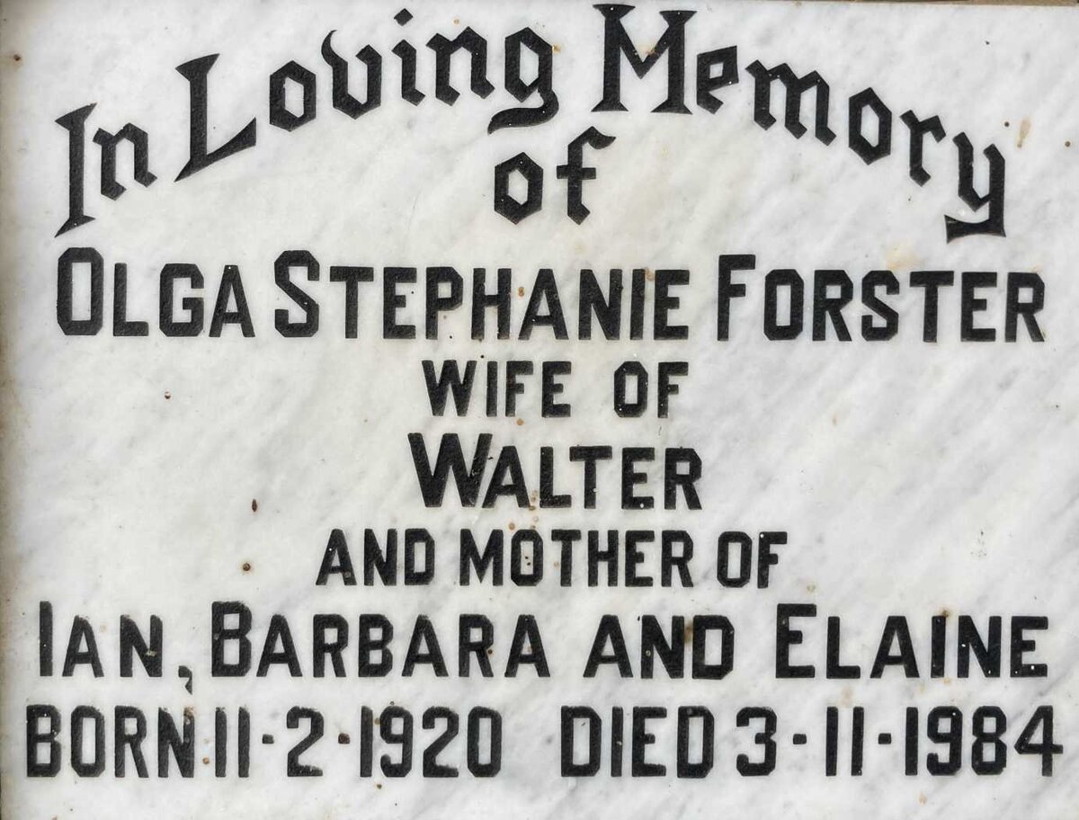 FORSTER Olga Stephanie 1920-1984