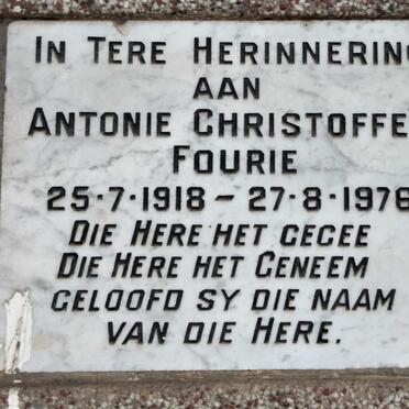 FOURIE Antonie Christoffel 1918-1976