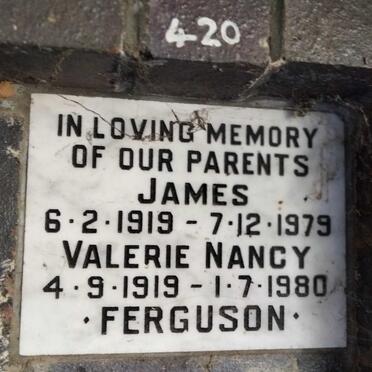 FERGUSON James 1919-1979 & Valerie Nancy 1919-1980