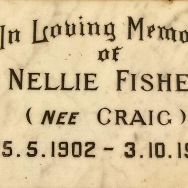 FISHER Nellie nee CRAIG 1902-1970