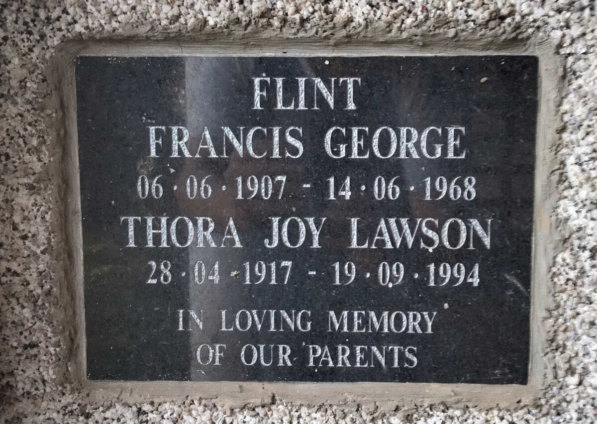 FLINT Francis George 1907-1968 & Thora Joy Lawson 1917-1994