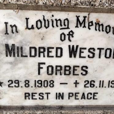 FORBES Mildred Weston 1908-1991