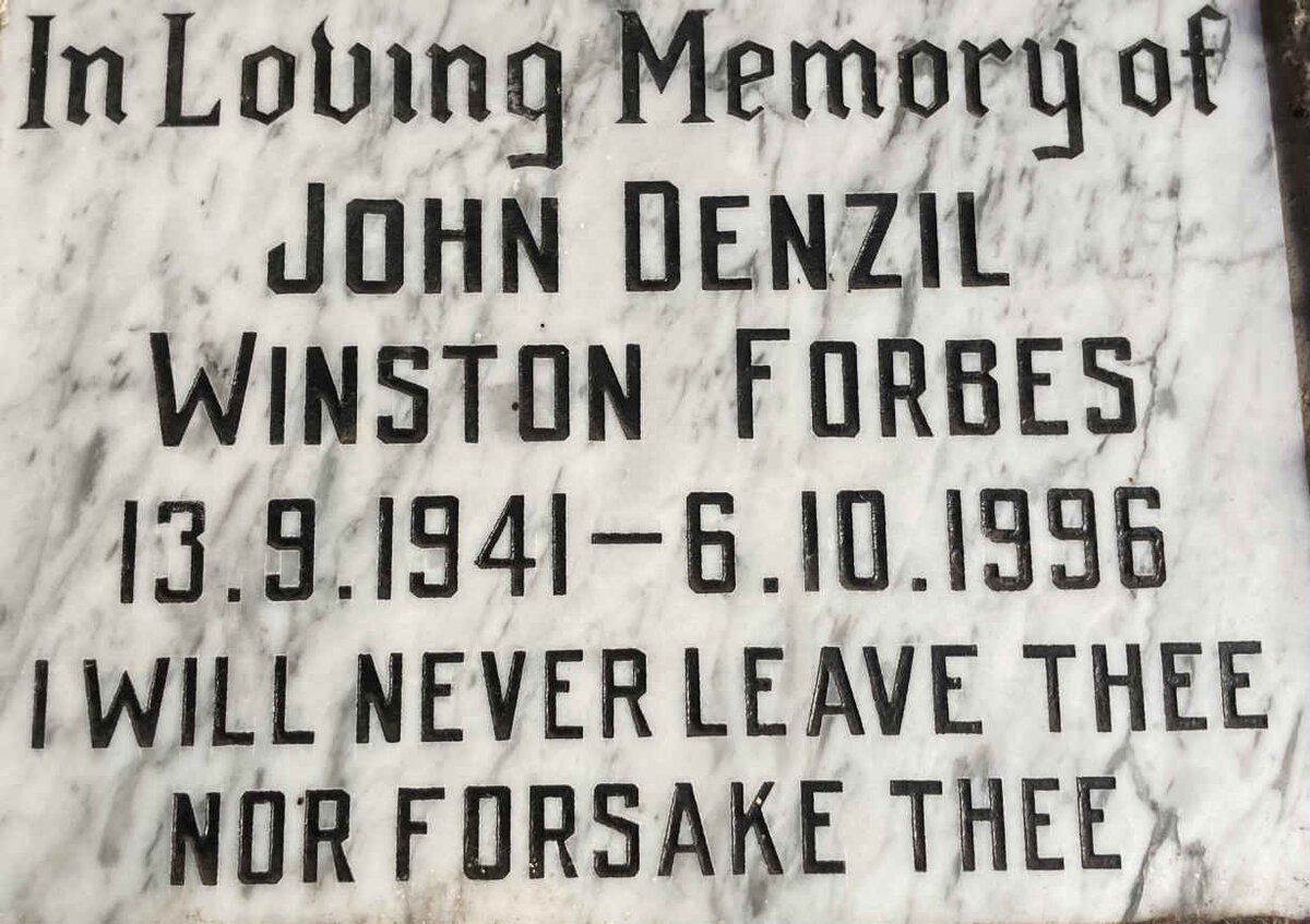 FORBES John Denzil Winston 1941-1996