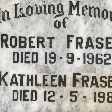 FRASER Robert -1962 & Kathleen -1983