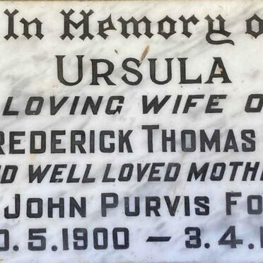 FOX Ursula 1900-1969