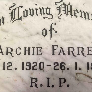 FARREN Archie 1920-1967