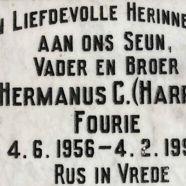 FOURIE Hermanus C. 1956-1994