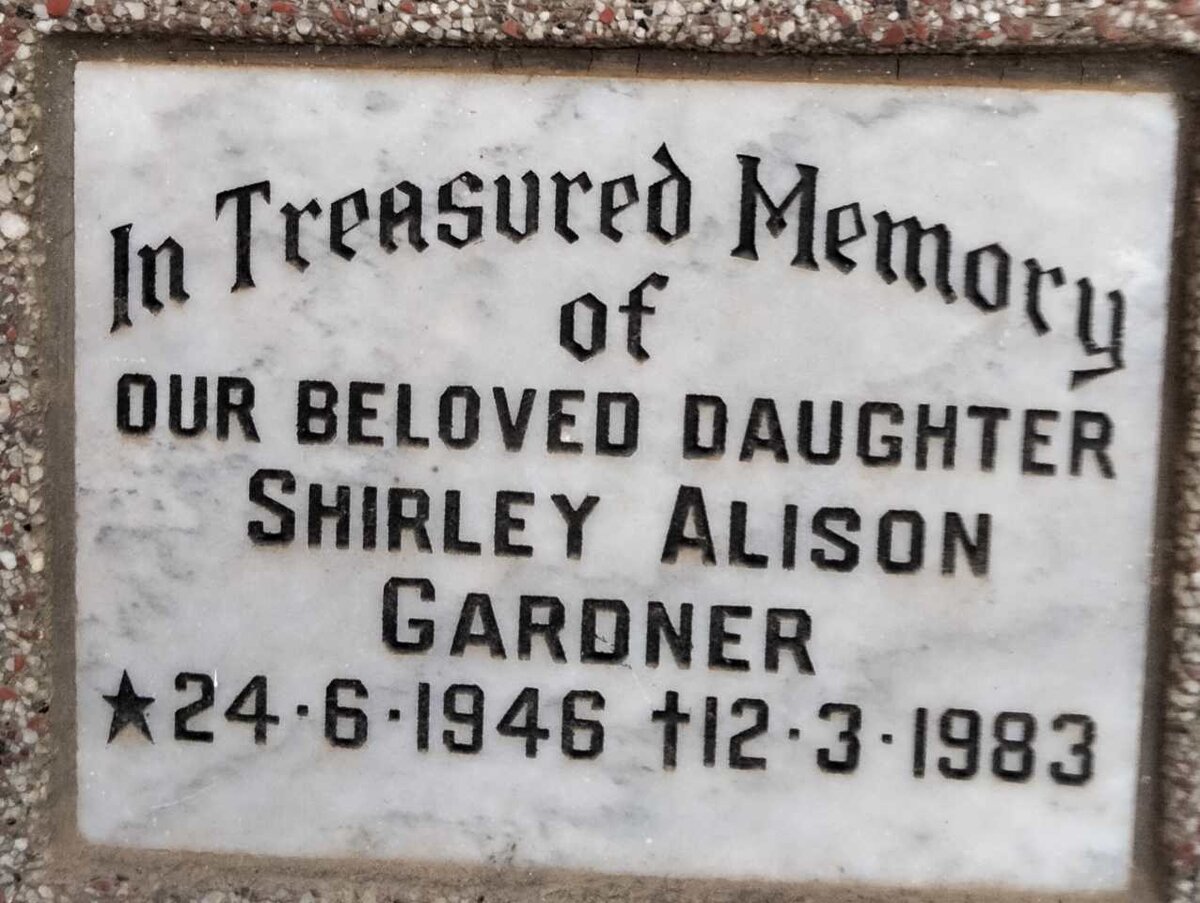 GARDNER Shirley Alison 1946-1983