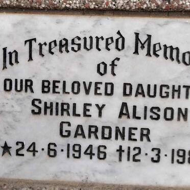 GARDNER Shirley Alison 1946-1983