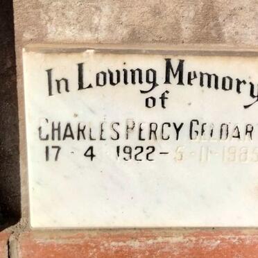 GELDART Charles Percy 1922-1985