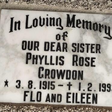 GROWDON Phyllis Rose 1915-1993