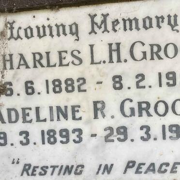 GROOM Charles L.H. 1882-1958 & Adeline R. 1893-1978