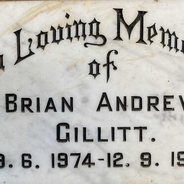 GILLITT Brian Andrew 1974-1974