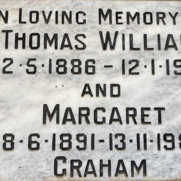 GRAHAM Thomas William 1886-1974 & Margaret 1891-1980