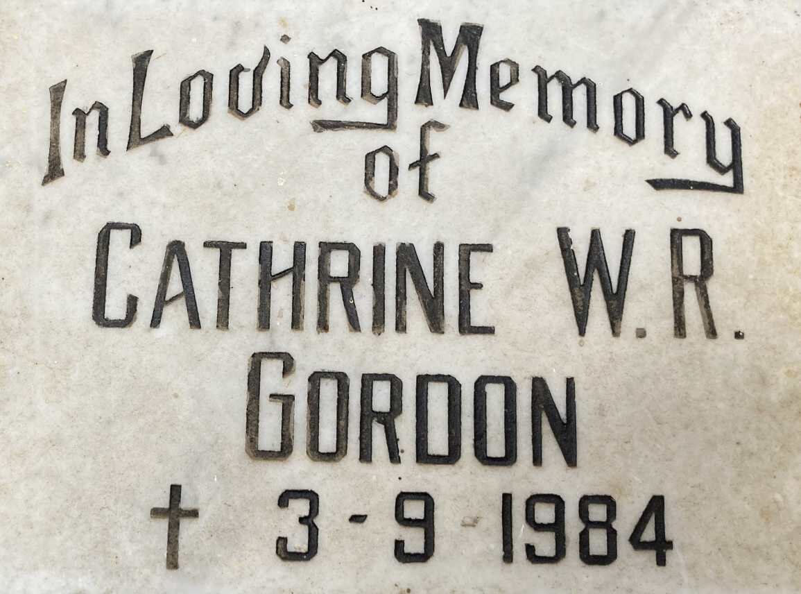 GORDON Cathrine W.R. -1984