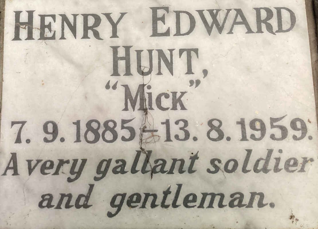 HUNT Henry Edward 1885-1959