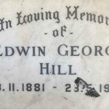 HILL Edwin George 1881-1957