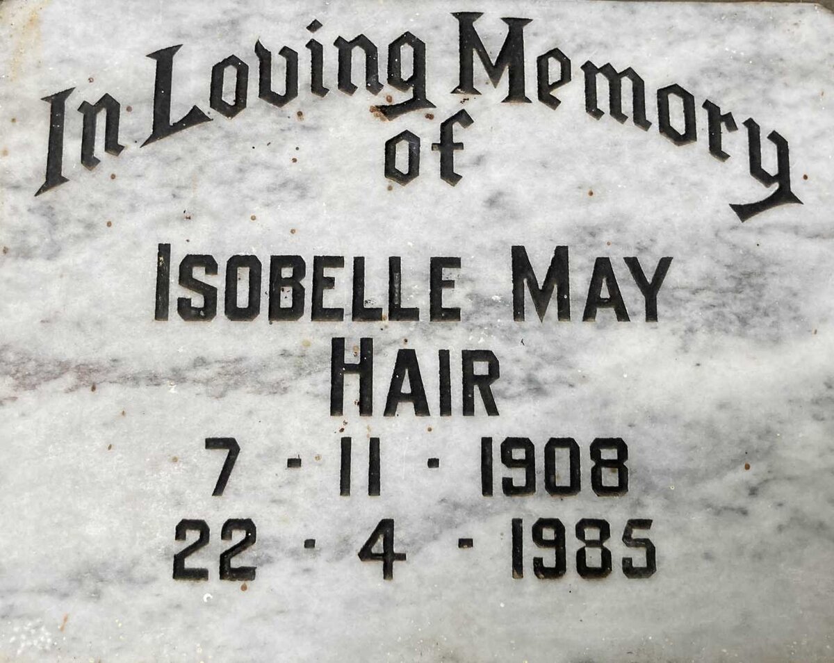 HAIR Isobelle May 1908-1985