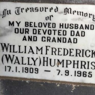 HUMPHRIS William Frederick 1909-1965