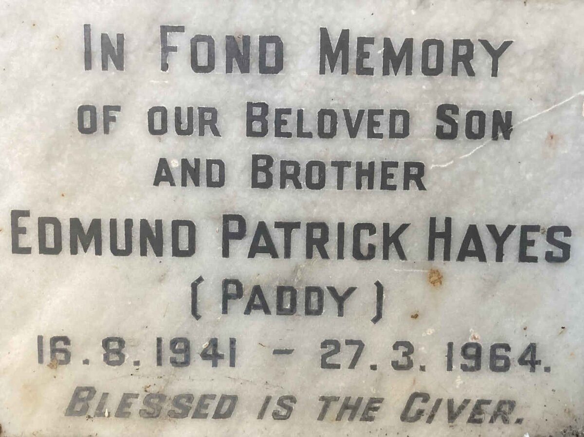 HAYES Edmund Patrick 1941-1964