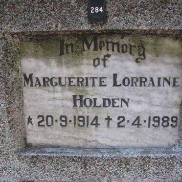 HOLDEN Marguerite Lorraine 1914-1989