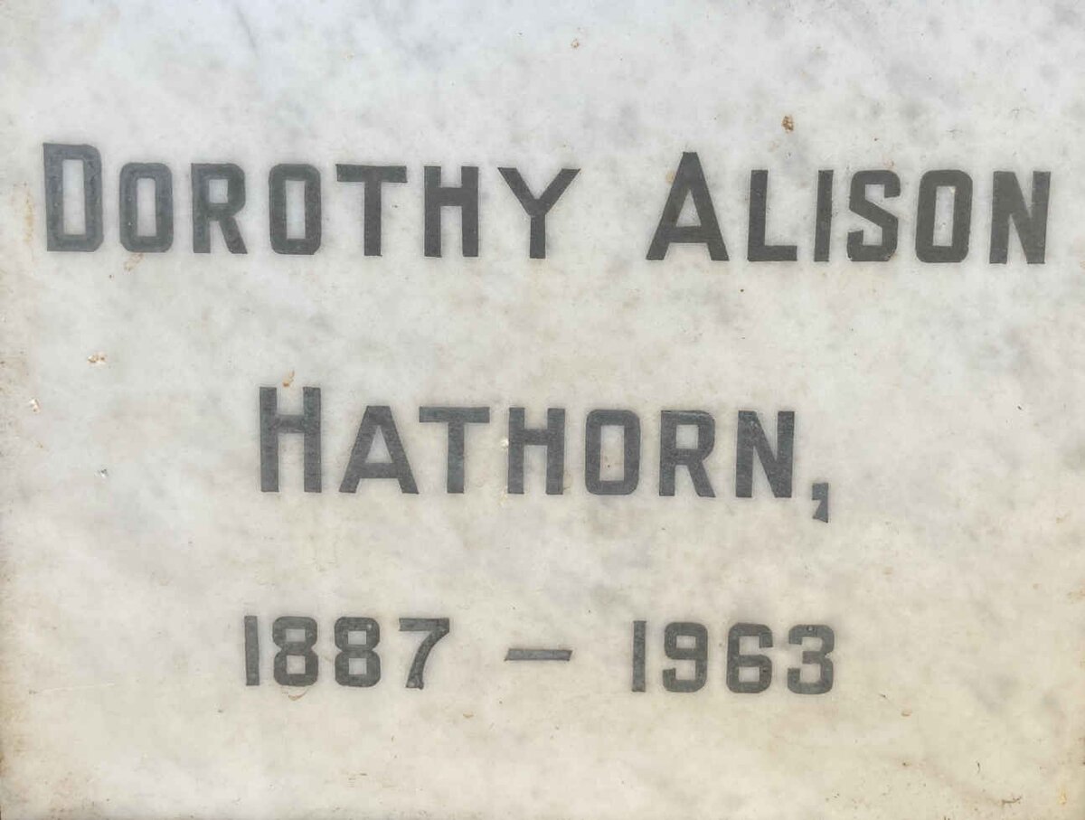 HATHORN Dorothy Alison 1887-1963
