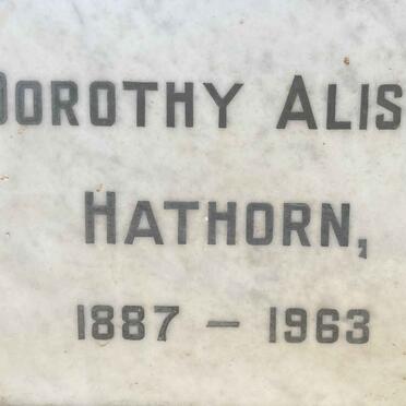HATHORN Dorothy Alison 1887-1963