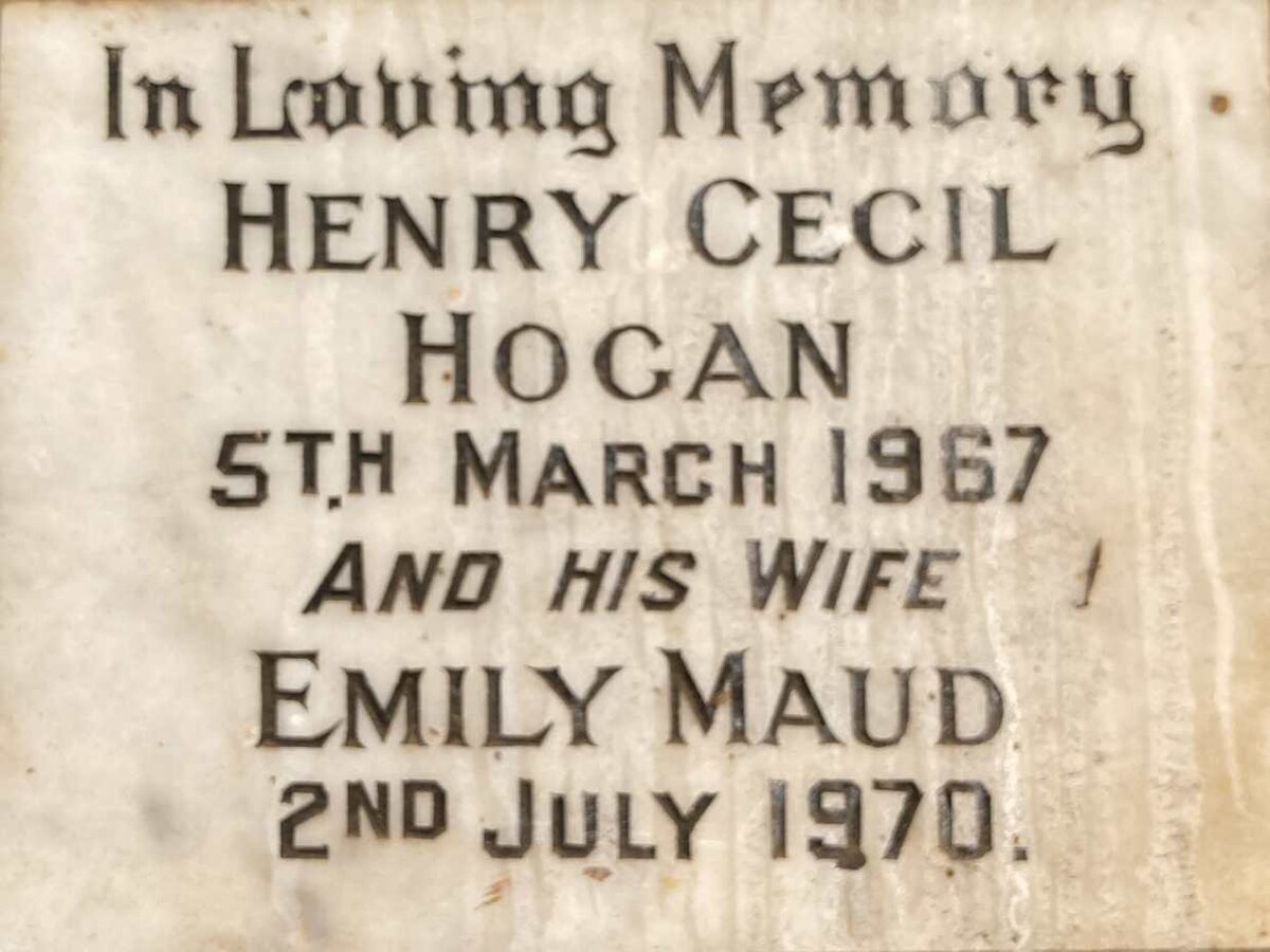HOGAN Henry Cecil -1967 & Emily Maud -1970