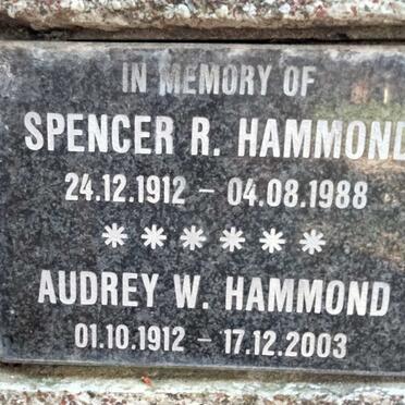 HAMMOND Spencer R. 1912-1988 & Audrey W. 1912-2003